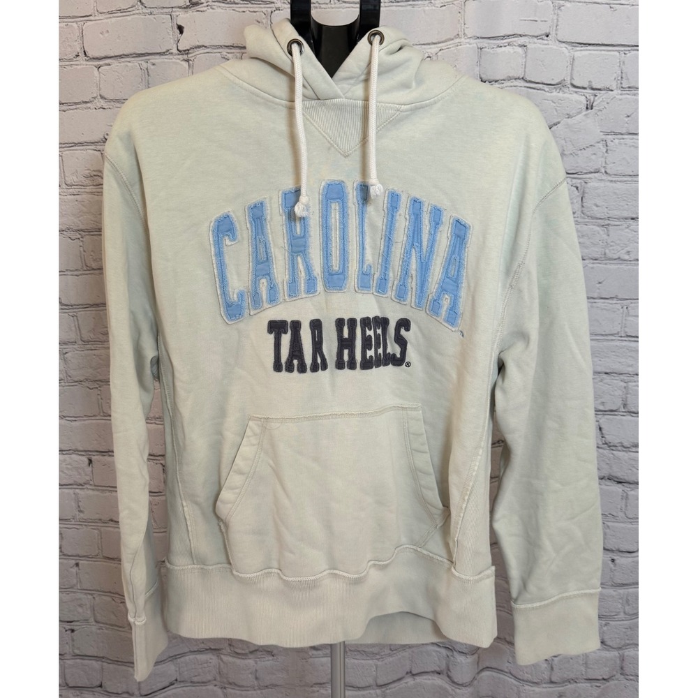 Colosseum UNC Tar Heels Hoodie Carolina Blue Cream Sweatshirt Mens Medium